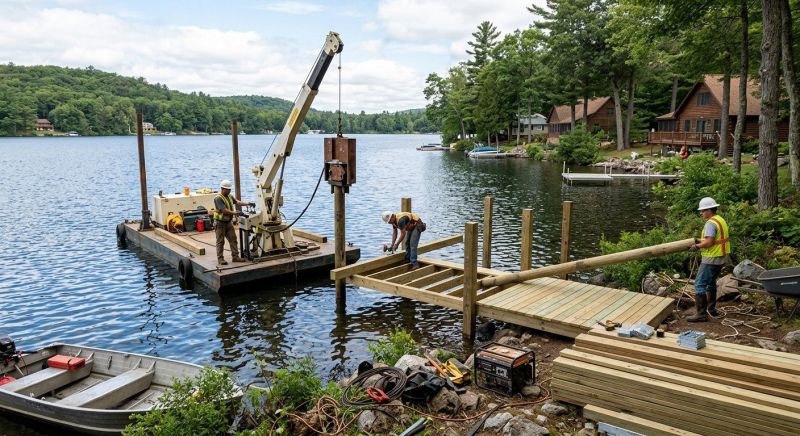 Wood Dock Installation in Kansas City, MO
