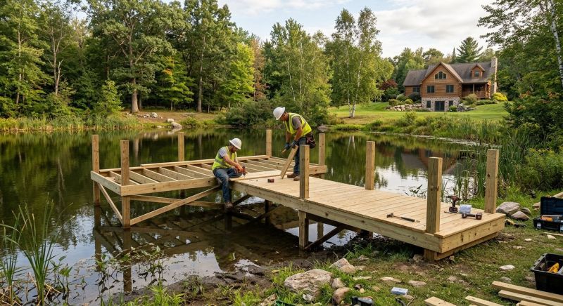 Wood Dock Installation in Roswell, GA