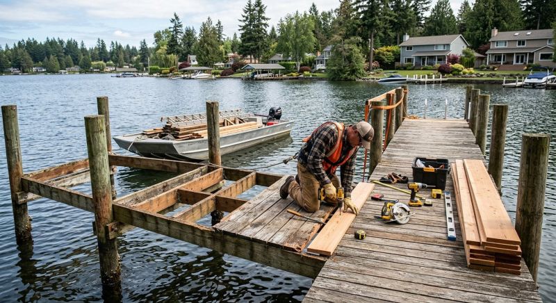 Wood Dock Repair in Overland Park, KS