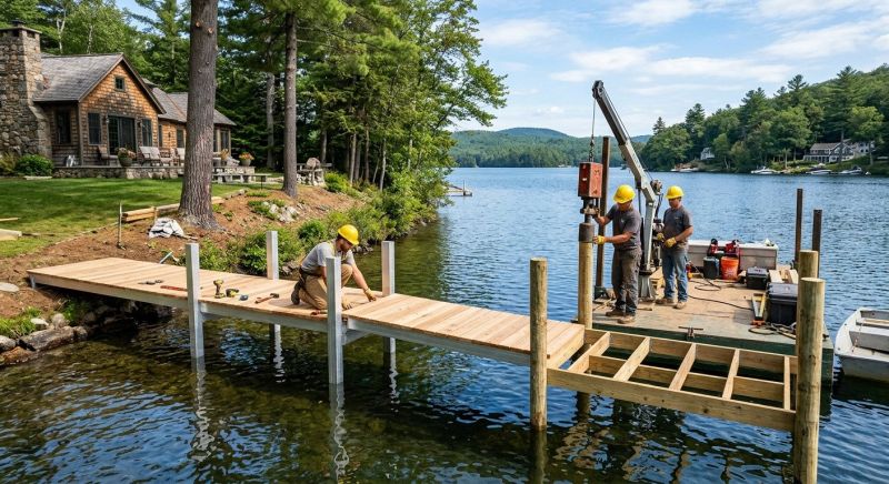 Wood Dock Installation in Kansas City, MO